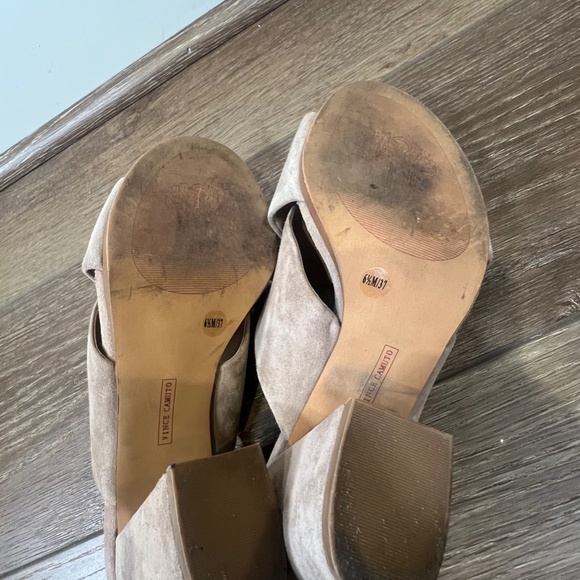 Vince Camuto Levey Tan Suede Block Heel Mule - Size 6 1/2 - Picture 5 of 7